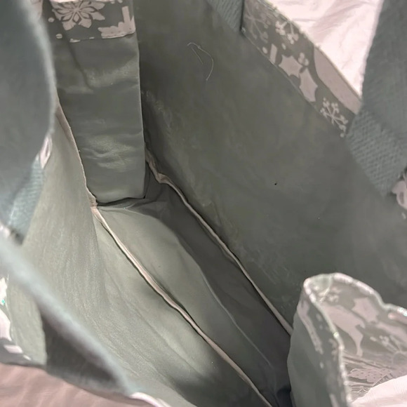 New Shimmer Mint Green Winter Tote Bag - Picture 4 of 5